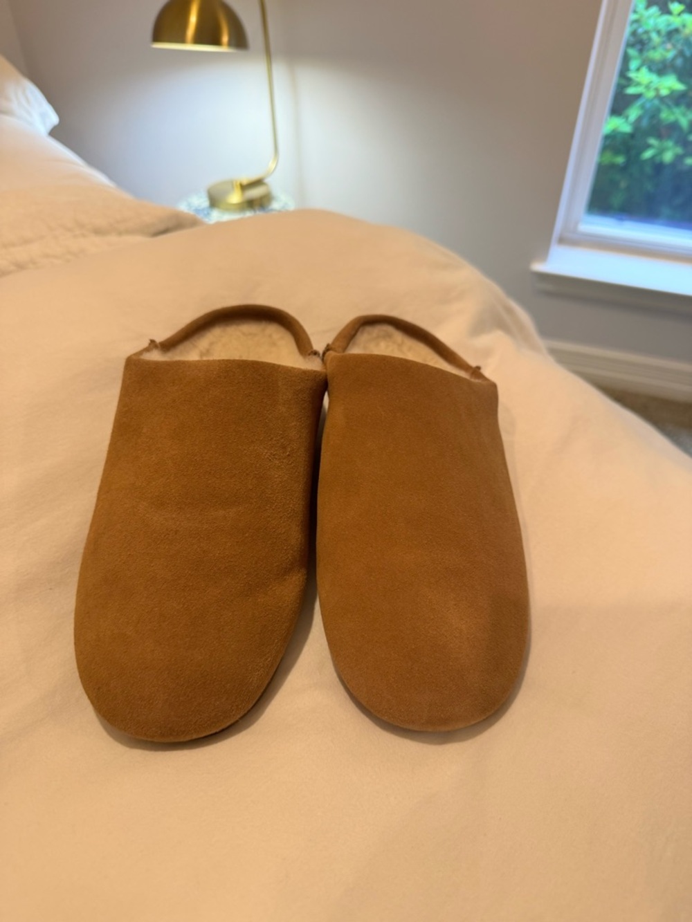 UGG Women's Chestnut Suede Shearling Lined Mules